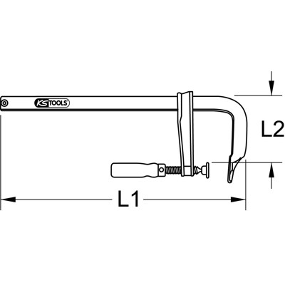 Produktbild von KSTOOLS® - Temperguss-Schraubzwinge, 100x250mm
