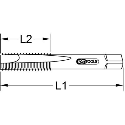 Produktbild von KSTOOLS® - HSS Handgewindebohrer-Satz M, M2x0,4, 3-teilig