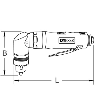 Produktbild von KSTOOLS® - Druckluft-Winkelbohrmaschine 10mm 515.5465