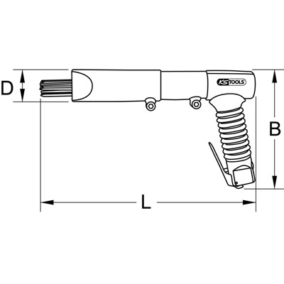 Produktbild von KSTOOLS® - Druckluft-Nadelentroster 3/8", max.6,3bar, 1/4"PT 515.3070