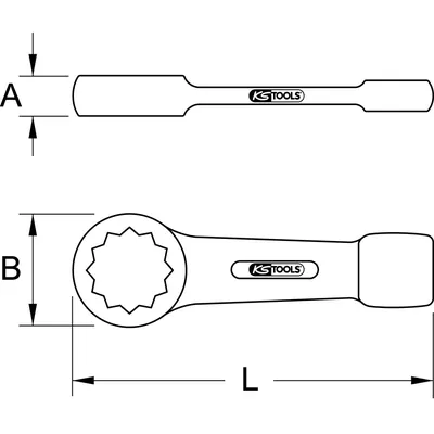 Produktbild von KSTOOLS® - Schlag-Ringschlüssel, 4.3/4"