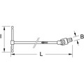 Produktbild von KSTOOLS® - T-Griff Gelenkantriebsschlüssel, XL, 1/4"