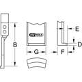 Produktbild von KSTOOLS® - Abzieherhaken, 700mm, für 640.0350