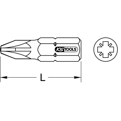 Produktbild von KSTOOLS® - 1/4" TORSIONpower Bit, 25mm, PZ2