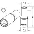 Produktbild von KSTOOLS® - 3/8" CHROMEplus Sechskant-Stecknuss, lang, 7mm