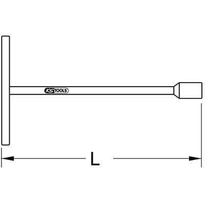 Produktbild von KSTOOLS® - BRONZEplus 6-kant-Steckschlüssel fester Quergriff 34mm
