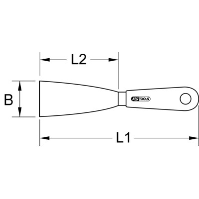 Produktbild von KSTOOLS® - BERYLLIUMplus Schaberspachtel biegsam 25mm
