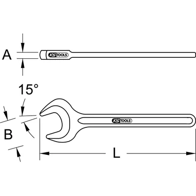 Produktbild von KSTOOLS® - BRONZEplus Einmaulschlüssel 65mm