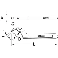 Produktbild von KSTOOLS® - BRONZEplus Gelenk-Hakenschlüssel ø50-120mm