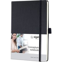 Produktbild von sigel® - Notizbuch Conceptum, A5, 80g, schwarz, blanko, CO120, 194 Seiten