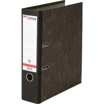 Produktbild von Pro/office - Ordner, A4, 80mm, schwarz, Wolkenmarmor-Design