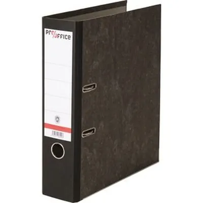 Produktbild von Pro/office - Ordner, A4, 80mm, schwarz, Wolkenmarmor-Design