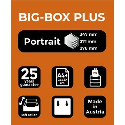 Produktbild von EXACOMPTA - Schubladenbox Big-Box Plus, 278x271x347mm, schwarz-bunt, 309914D, 5