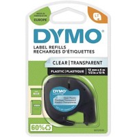 Produktbild von DYMO® - Schriftband LetraTag, 12mm x 4m, transparent, Schriftfarbe: schwarz, S0