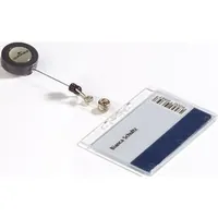 Produktbild von DURABLE - Namensschilder, 54 x 85mm, transparent, Pck=10 Stück, 801219, Hartbo 