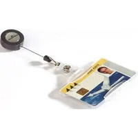 Produktbild von DURABLE - Namensschild, 54 x 85mm, transparent, Pck=10 Stück, 801119, mit Auswe