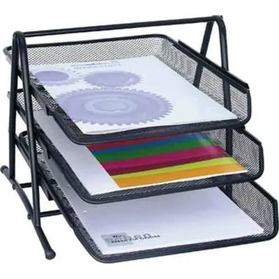 Produktbild von WEDO® - Briefkorb Office, 35x30x27cm, schwarz, 65801, mit 3 Schüben, bis C4-For