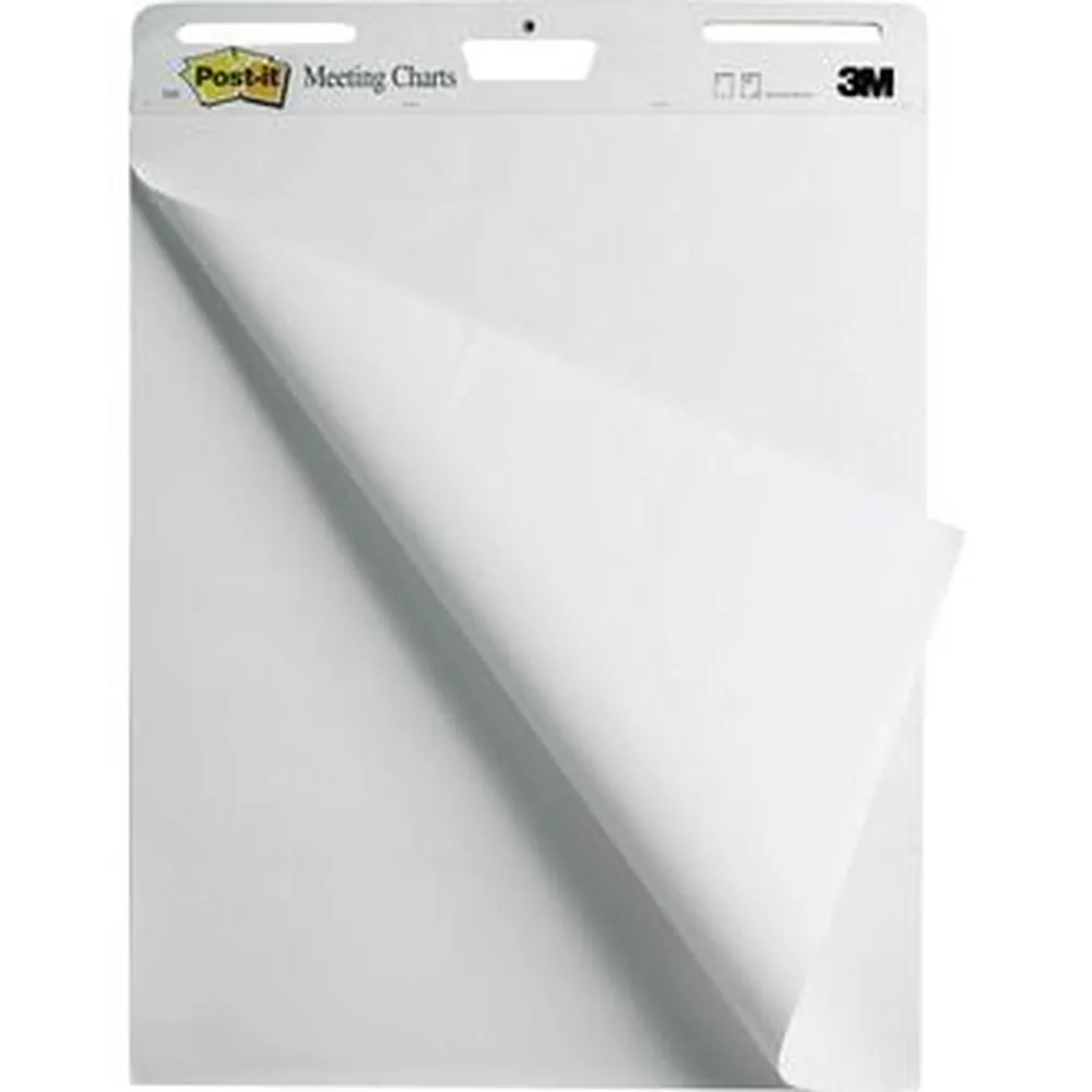 Post-it Flipchartblock, blanko, 635 x 775mm, weiß, Pck=2St, MC559, Block à 30 Blatt Produktbild img1 L