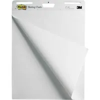 Post-it Flipchartblock, blanko, 635 x 775mm, weiß, Pck=2St, MC559, Block à 30 Blatt Produktbild