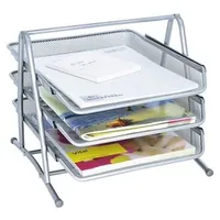 Produktbild von WEDO® - Briefkorb Office, 35x30x27cm, silber, 65854, mit 3 Schüben, bis C4-Form