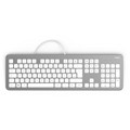 Produktbild von hama® - Tastatur KC-700, silber-weiß, 00182651, kabelgebunden