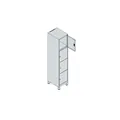 Produktbild von C+P - Schließfachschrank Classic PLUS, Füße, 1 Abteil, 1950x400x500mm, 7035/501