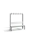 CP Garderobenbank einseitig Basic, H1650xB1500xT400mm, 7021 Produktbild