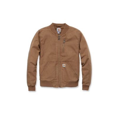 Produktbild von carhartt® - Damen Bomberjacke, Stretchleinen CRAWFORD BOMBER JACKET, braun, Grö