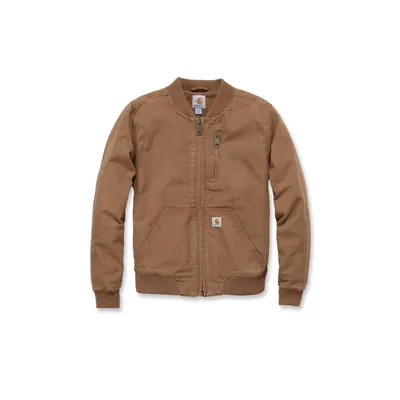 Produktbild von carhartt® - Damen Bomberjacke, Stretchleinen CRAWFORD BOMBER JACKET, braun, Grö