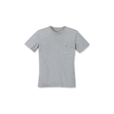 Produktbild von carhartt® - Damen T-Shirt WORKW POCKET S/S T-SHIRT, heather grey, Größe XS