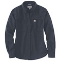 Produktbild von carhartt® - Damen Stretch-Hemd RUGGED PROFESSIONAL L/S SHIRT, navy, Größe XS