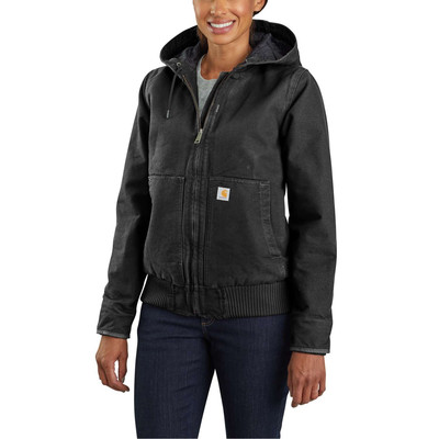 Carhartt Damen Jacke Washed Duck Active Jackets, Schwarz, Größe Xs
