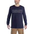 Produktbild von carhartt® - Herren Langarmshirt BLOCK LOGO T-SHIRT L/S, navy, Größe XL