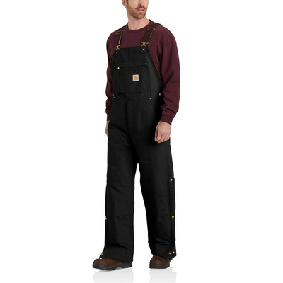 Carhartt Herren Overall Firm Duck Insulated Bib Overall, Schwarz, Größe L