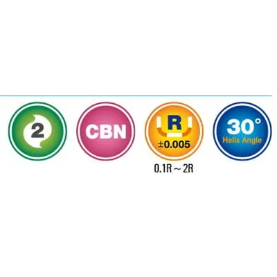 Produktbild von COGO Tools - VHM Kugelfräser CBN High Speed Helix 30° Beschichtung 3X1,5Rmm 2CR