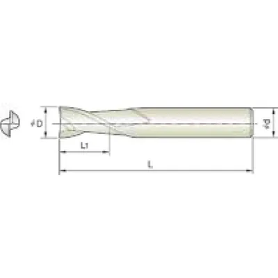 Produktbild von COGO Tools - VHM Schaftfräser scharfkant Helix 30° TISIN Beschichtung 0,8mm 4KC