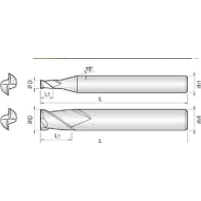 Produktbild von COGO Tools - VHM Schaftfräser High Speed Helix 30° TISIN 1,5mm 4SCE015040060
