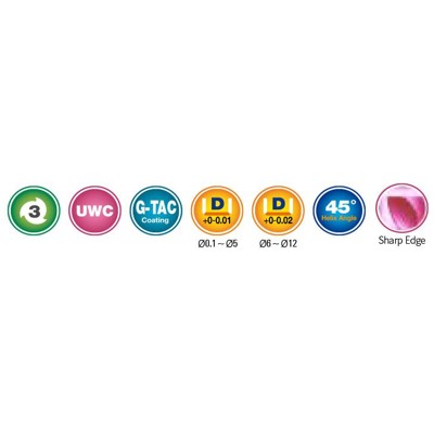 Produktbild von COGO Tools - VHM Kugelfräser G-TAG beschichtet Helix 45° 1,5mm 3LHE015045S04
