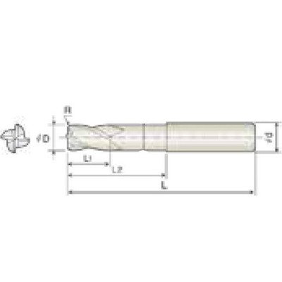 Produktbild von COGO Tools - VHM Eckradiusfräser Helix 30° TISIN-S Beschichtung R0,3 X 6mm 4BCR