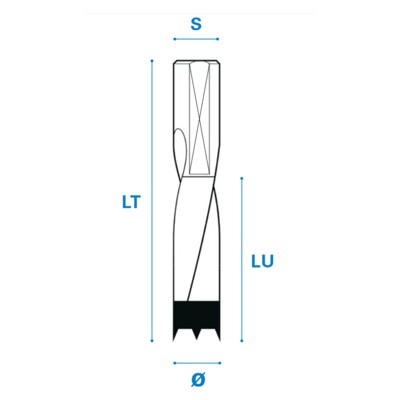 Produktbild von Briani - Dübellochbohrer aus Hartmetall Rechtslauf, Schneide 2/V2 339.090.27.28