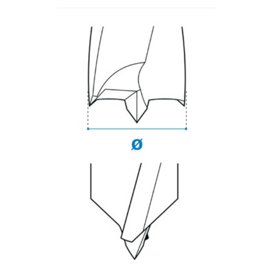 Produktbild von Briani - Dübellochbohrer aus Hartmetall Rechtslauf, Schneide 2/V2 339.090.27.28