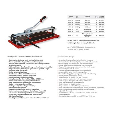 Produktbild von STUBAI - Fliesenschneidmaschine Perfectcut Schnittlänge 900 mm