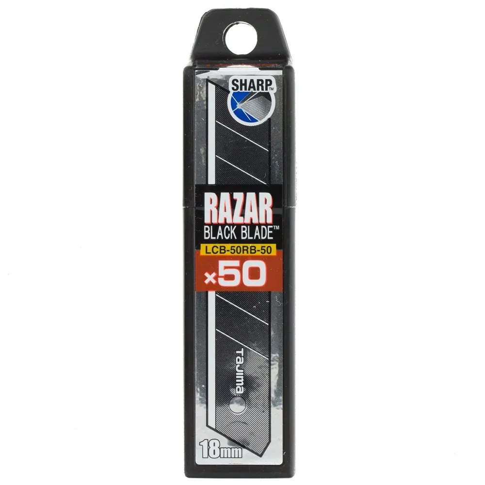 TAJIMA RAZAR Black 18mm Cutter Klingen, 50 Stück Produktbild img2 L