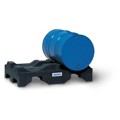 Produktbild von null - Fasspalette aus Polyethylen (PE), für 2 Fässer à 200 Liter, schwarz, für