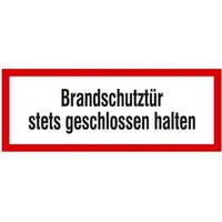 Produktbild von NOBRAND - Brandschutzschild "Brandschutztür geschlossen halten", Folie, LN, SK,
