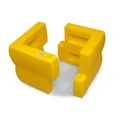 Produktbild von DENIOS - Pfeiler-Schutzprofil 200 (Pfeiler bis 200x200 mm) aus PE, gelb, 400 x