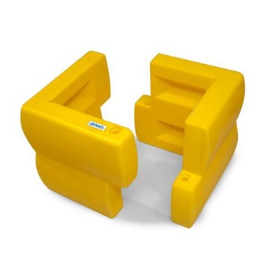 Produktbild von DENIOS - Pfeiler-Schutzprofil 200 (Pfeiler bis 200x200 mm) aus PE, gelb, 400 x