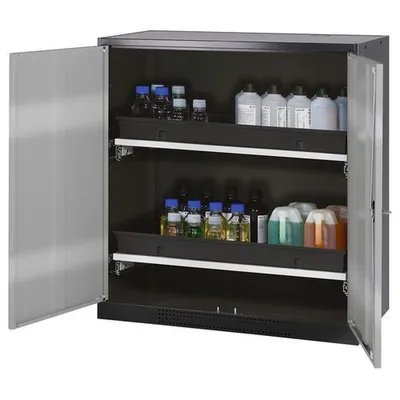Produktbild von asecos® - asecos Chemikalienschrank Systema-T CS-102, Korpus anthrazit, Flügelt