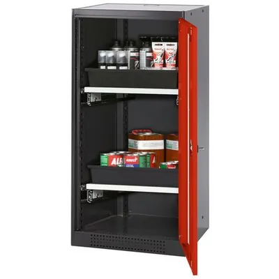 Produktbild von asecos® - asecos Chemikalienschrank Systema-T CS-52RG, Korpus anthrazit, Flügel