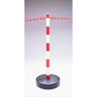 Produktbild von Moravia - Leichter Kettenständer mit Fuß, 4 Kettenösen, rot/weiß, Fuß befüllbar